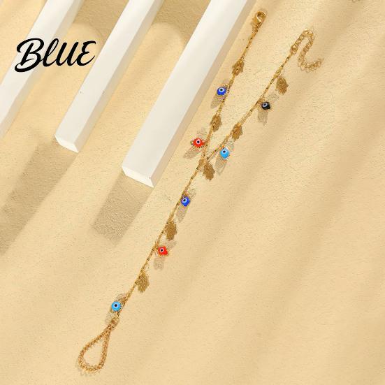 Dripping Glaze Bracelet High Saturation Blue White Eye Shape One-piece