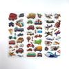 12 Sheets/Set Engineering Vehicle Stickers for Children's 3D Cars Trucks Bubble Sticker DIY Toys Kids Gift