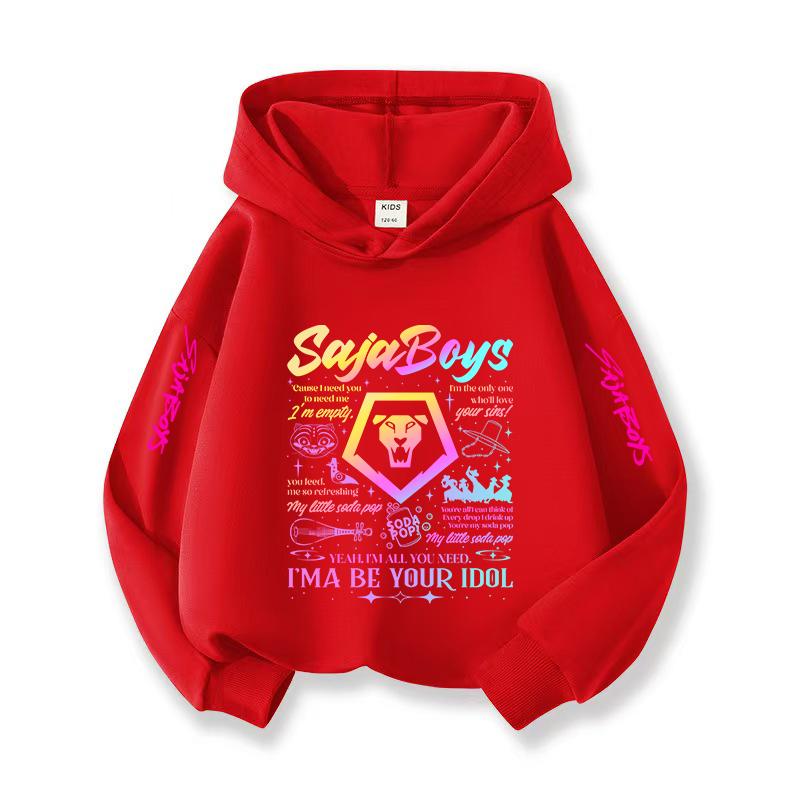 2025 Popular Kpop Christmas Casual Children's Hooded Sweatshirt Korean Wave Style Limited Edition Witch Hunting Fan Essential Girl Top