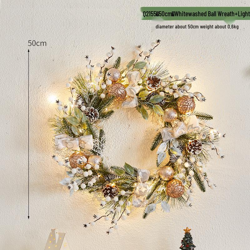Creative Christmas Door & Window Wreath - Rattan Wall Hanging Ornament for Holiday Decor