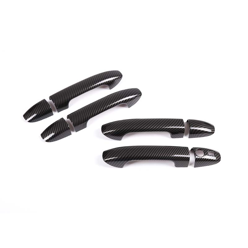 ABS Carbon Fiber Car Exterior Door Handle Cover Trim Sticker For Mercedes Benz V Class V250 V260 2015- Auto