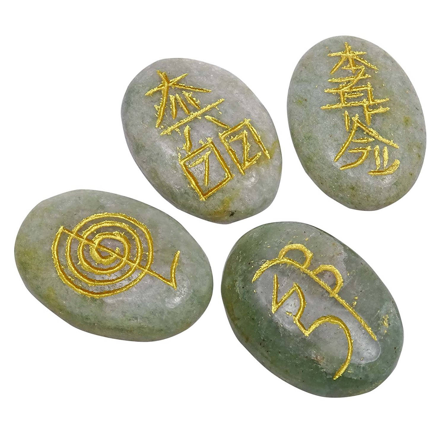 

Harmonize Aventurine 4 Pieces Set Reiki Healing Stone Energy Generator Table