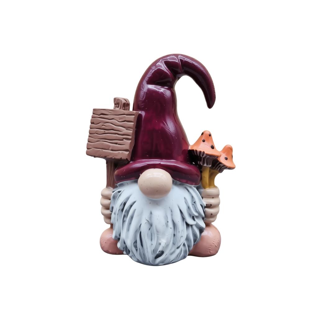 Christmas Gnome Resin Figurine - Faceless Decoration for Garden and
