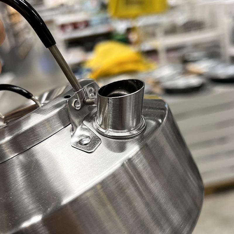 Portable Self Driving Camping Kettle Picnic Open Fire Boiling Kettle Outdoor Boiling Kettle 304 Stainless Steel Outdoor