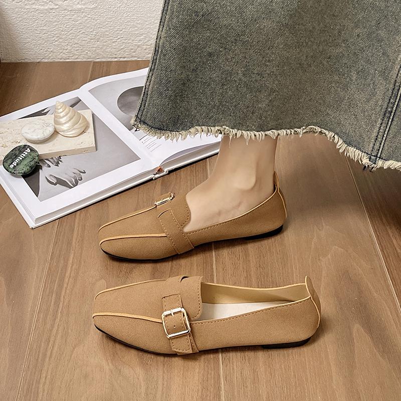 Fashion Square Toe Flats Women Loafer Shoes Shallow Soft Casual Boats Shoes Summer 2024 Walking New Sandals Dress Cozy Mujer Zapatos