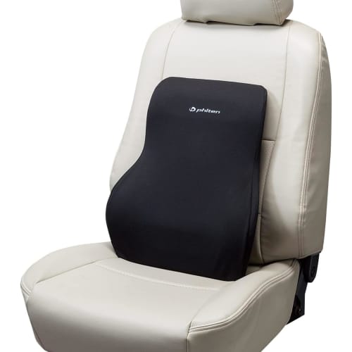 BONFORM Phiten Aqua Titanium Cushion Backrest 38 X 47cm Black Memory Foam Anti-Fatigue Phiten 5815-08BK