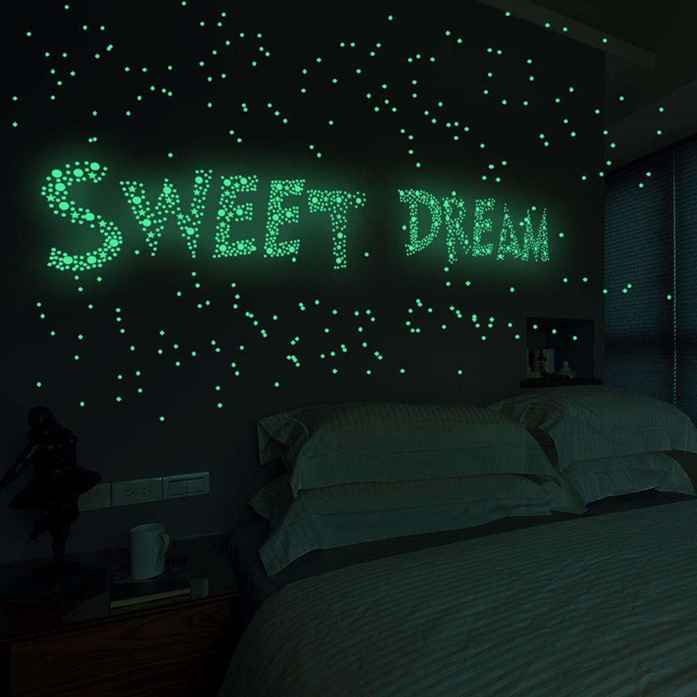Ornament Home Decoration Bubble Decal Glow In Dark Luminous Stars Dots Fluorescent Wall Sticker