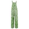 Women's Fashion Casual Loose With Pockets  Sleeveless Printed Jumpsuit