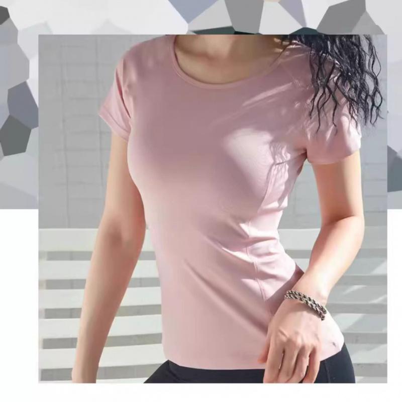 Nuova maglietta fitness ad asciugatura rapida da donna, T-shirt sportiva da corsa, abbigliamento da yoga attillato