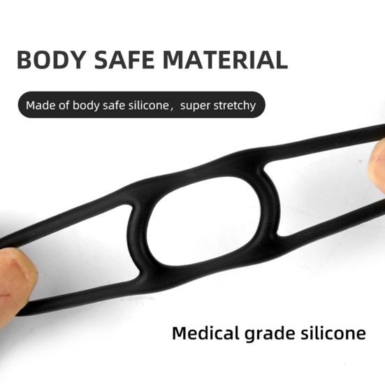 Stretchable Penis Delay Ring Waterproof Silicone Ejaculation Sex Dildo Ring for Bedroom