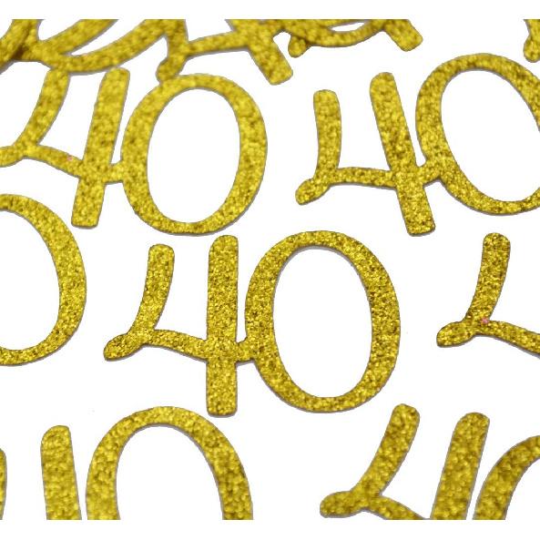 Happy 50th Birthday Confetti, 100 Pcs Glitter Gold Number 50 Table Confetti for 50th Birthday, Anniversary Party Supplies (50,Gold)