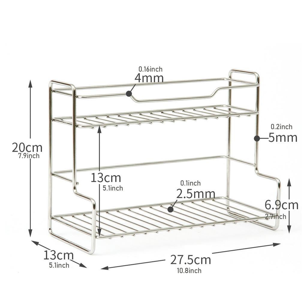 Elegant Sturdy Stainless Steel Desktop Organizers Portable Accessory for Bedroom and Kitchen Clutters Reduction