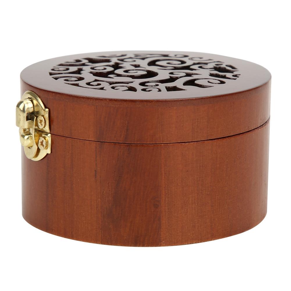 Retro Style Round Shape Music Box Beautiful Hollow Out Musical Jewelry Box Home Ornament