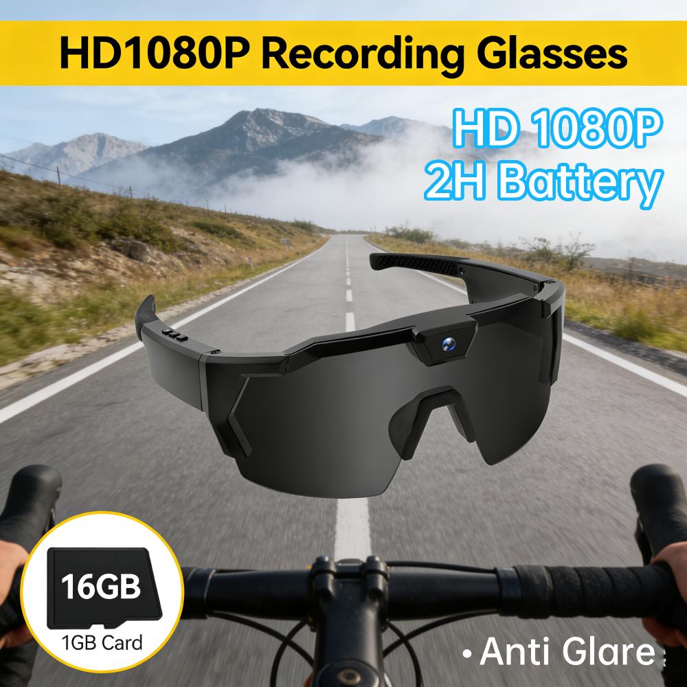 Sportovní brýle s kamerou Anti-Glare Smart Walk Cam Sluneční brýle Lehké Větruodolné Lyžařské brýle Motocykl Kolo Záznamník jízdy