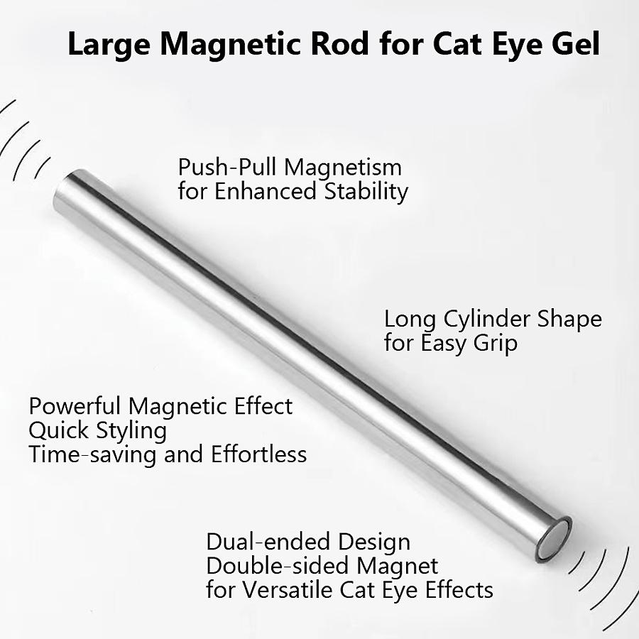 Strong Magnetic Rod for Cat Eye Gel Polish, Large Magnet Stick Cat Eye Nail Magnetic Stick Cylindrical Magnet Snowlight Glitter Effect