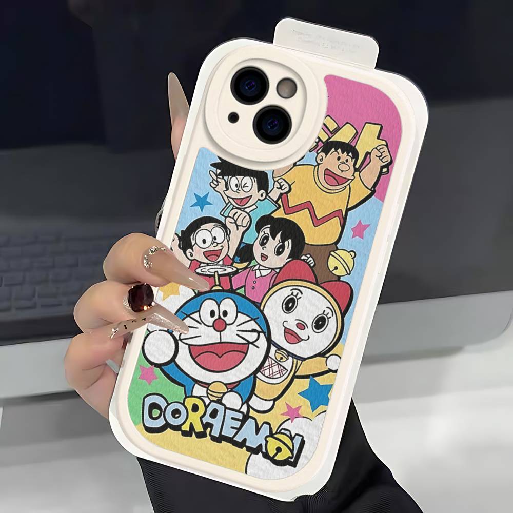

Cartoon D-Doraemons Phone Cover For IPhone 11 12 13 14 15 16 Pro Max Mini Plus Soft Leather Case 12 pro max