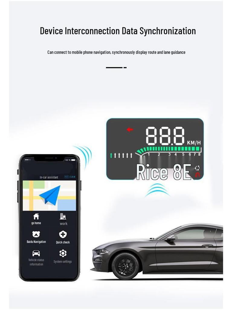 Ford Mustang Modified HUD Speedometer Display for 2015-2020 Models