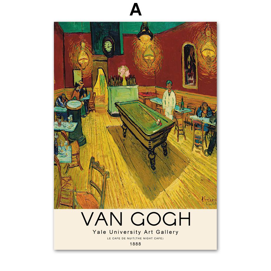 Van Gogh Museum Abstract Nordic Poster Exhibition Wall Art Print Canvas Painting National Gallery Decor Pictures For Living Room