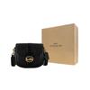 Coach Georgie 21 Carriage Buckle Detachable Shoulder Strap Leather Wine God Bag Underarm Saddle Bag Crossbody Small Women Bags Black C3241-IMBLK