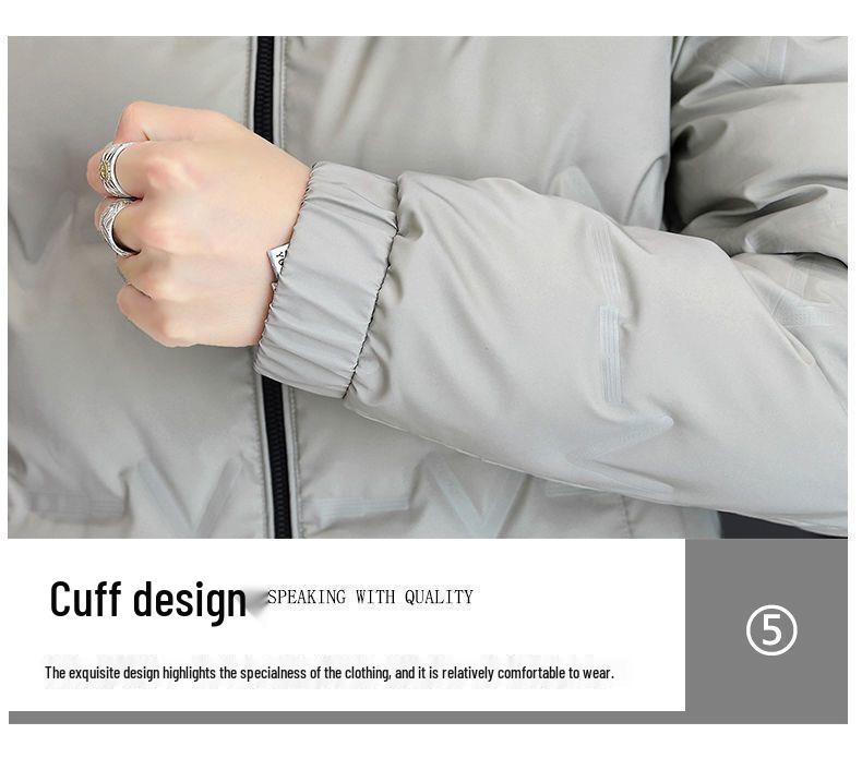 Men's Warm Down Jacket - New Style, Letter Pattern, Stand Collar, Versatile, Trendy, Lightweight Winter Fashion.