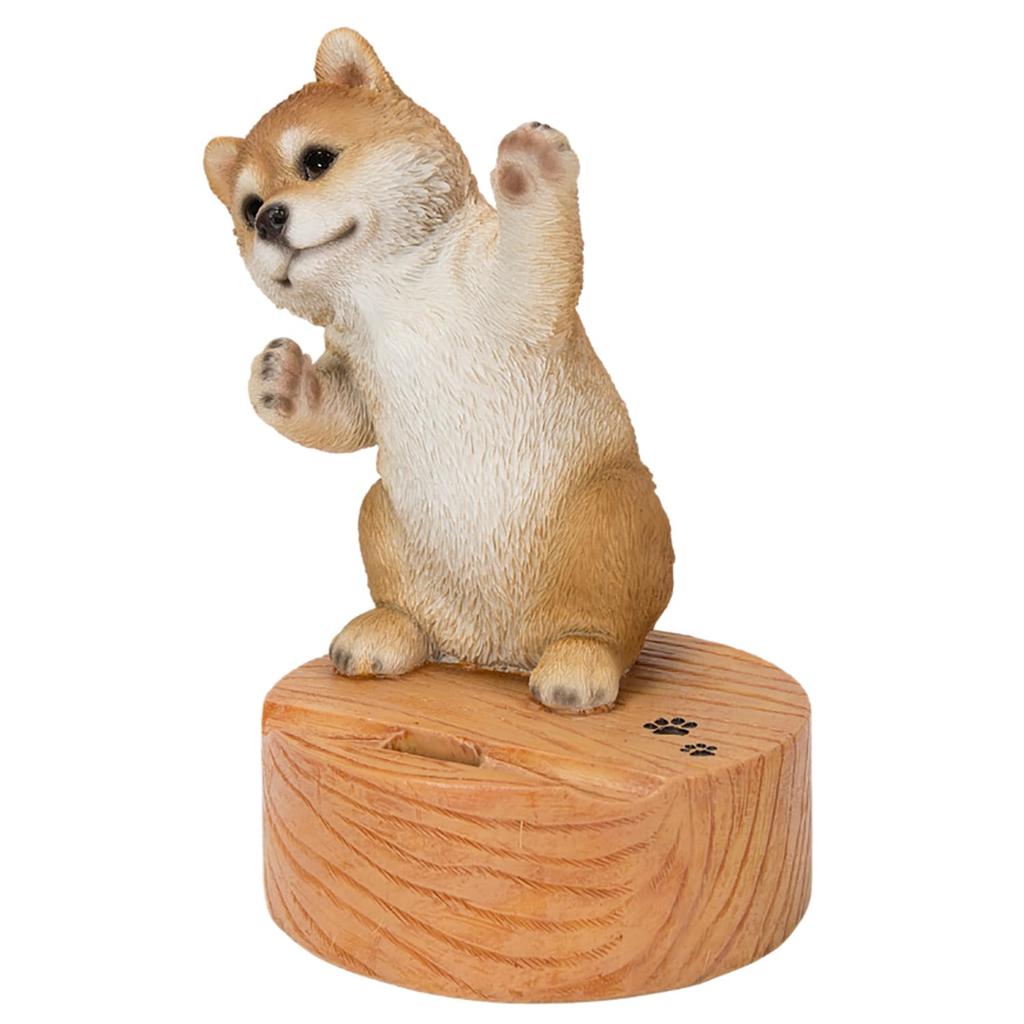 Ubia Dancing Shiba Inu Smartphone Stand, 11.7 X 9.8 X 15.2 Cm, Shiba Inu Figurine, Animal Figurine, Dog, Music, Dancing, Cute, H20364