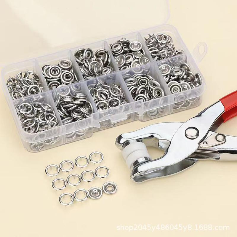 Metal Snaps Buttons With Fastener Pliers Press Tool Kit Universal Five-Claw Buckle Installation Tool Clothing Sewing Accessories