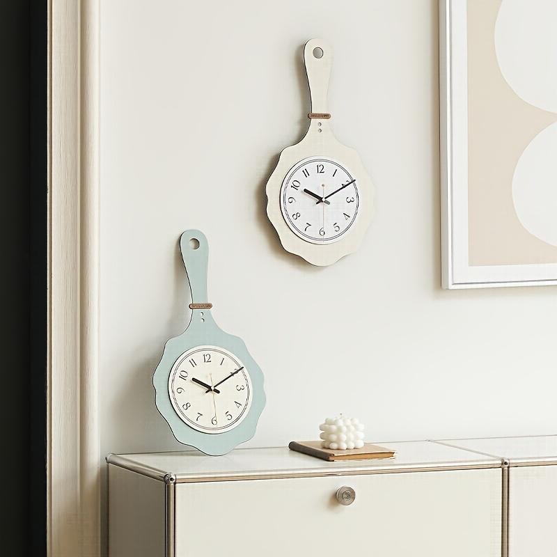 Vintage Inspired Wall Clock with Wooden Frame White Dial, Black Numbers Hands, Silent Operation, Perfect for Kitchen Dining Areas, Kitchen Wall Clock