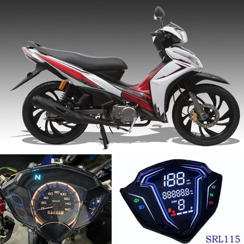 12V Waterproof Motorcycle Dashboard Odometer Measurement Instrument Cluster Tachometer for SRL115 FI/LAGENDA 115Z Riders