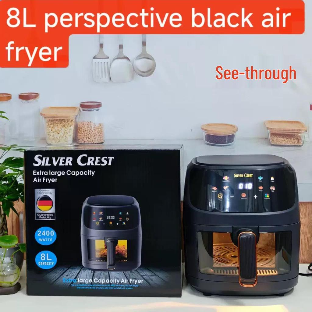8L Çok İşlevli Akıllı Dokunmatik Hava Fritözü - Patates Kızartması İçin Büyük Kapasiteli Elektrikli Fırın