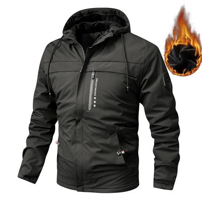 Winter Velvet Casual Hooded Jacket, Outdoor Casual Men's Jacket, Assault Jacket