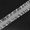 Colorful Elastic Lace Ribbon Polyester Stretch Lace Fabric New Ruffle Lace Trim  Clothing