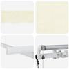 Retractable Awning Cream 400 x 200 cm Polyester and Aluminum