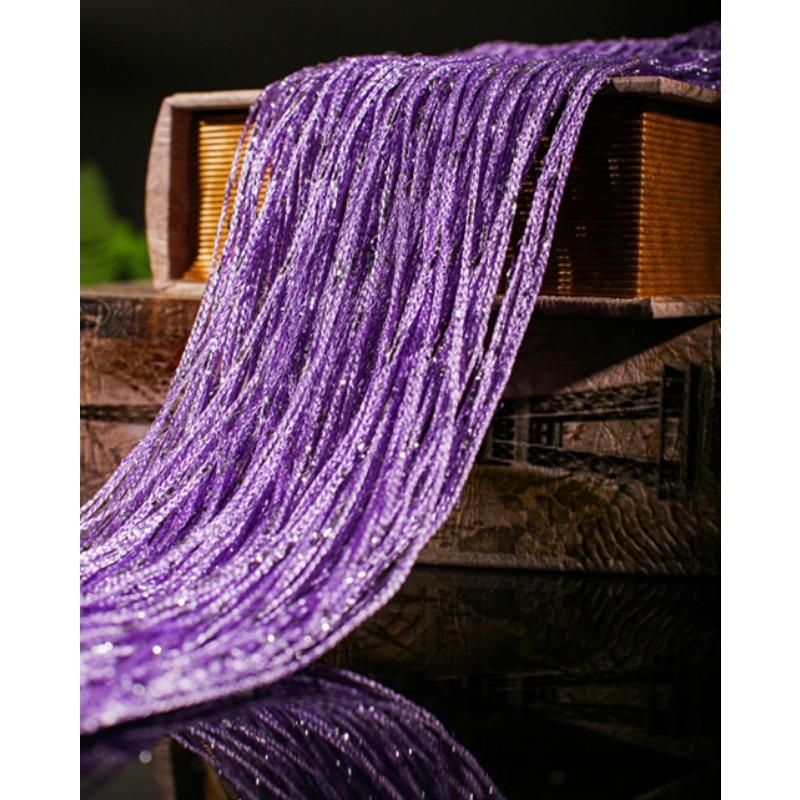 100x200cm Romantic Decoration Curtains Shiny Silvery Line String Tassel Sheer Curtain for Home Living Room Bedroom,1PC