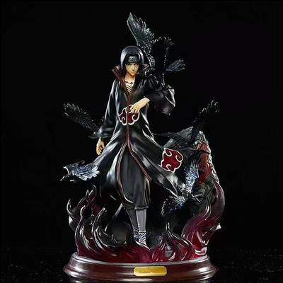 28 cm Naruto iki başlı karga salonu itachi el yapımı anime modeli Uchiha itachi heykelcik oyuncak ev masaüstü dekorasyon süsleri