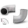 2" Car Aluminum Elbow Exhaust Tube 90