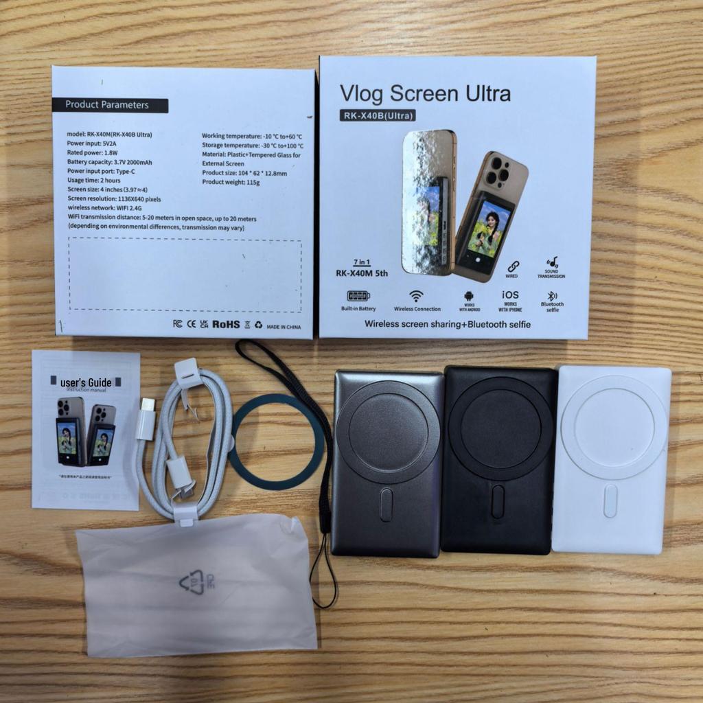 Magnetic Rear Selfie Mirror with Wide Angle & Focus, Live Streaming Assistant
