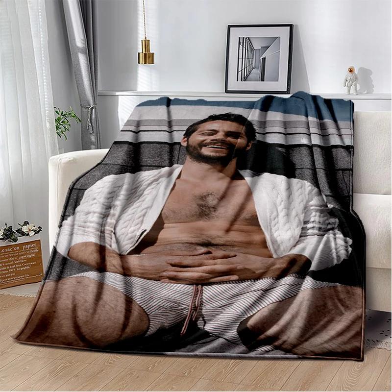 3D Dylan O’Brien DOB Actor Soft Plush Blanket,Flannel Blanket Throw Blanket for Living Room Bedroom Bed Sofa Picnic Cover Gift