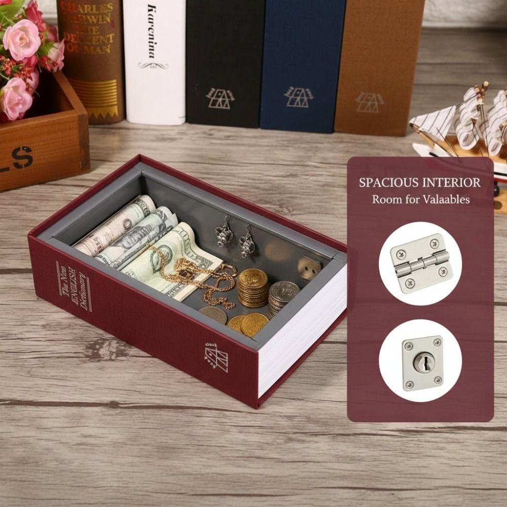 Metal Security Lock Dictionary Combination Lock Security Dictionary Box Book Safe  Home Security