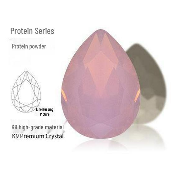 High-Grade K9 Teardrop Rhinestone DIY Jewelry Accessory - Silver-Plated Base with Irregular Crystal Glass Drill, Pointed Bottom