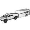 1/24 Scale Tesla Cyber Toys Off Road Truck Alloy Metal Diecast Car Model Sound and Light Boutique Decorative Collection Ornaments Birthday