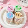 5Roll/set Retro Cute Y2K Glitter Decoration Adhesive Tape Planner Handbook DIY Scrapbooking Journal Collage Material Stickers