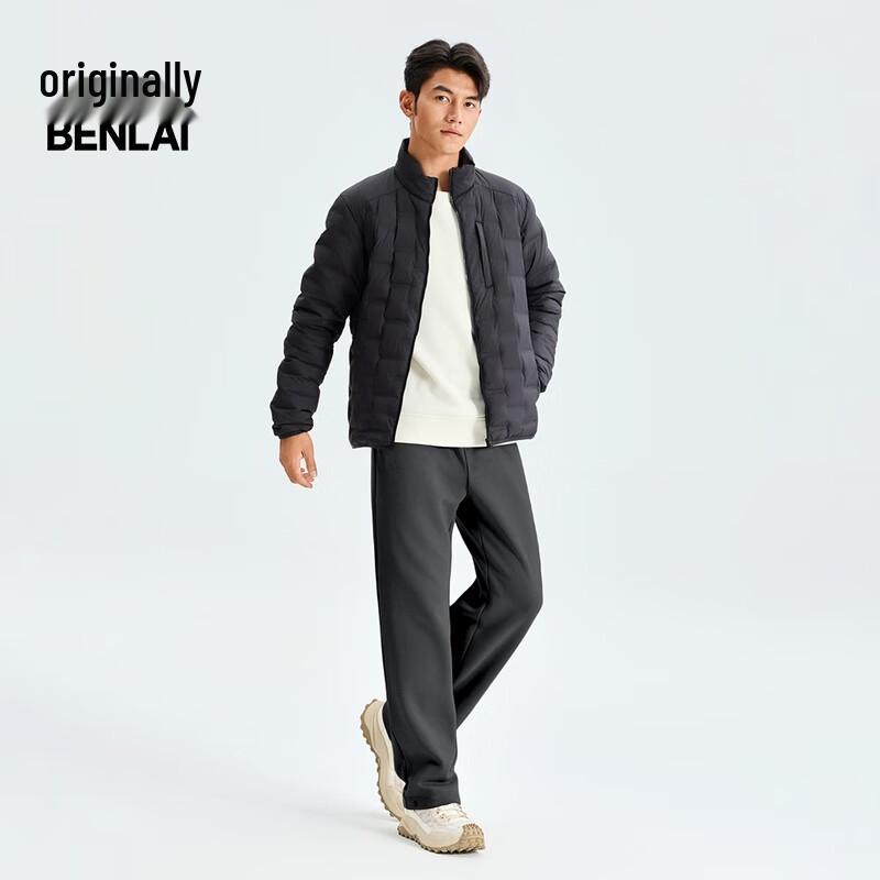 BENLAI Men's Fluffy Thick Warm Loose Straight Casual Pants