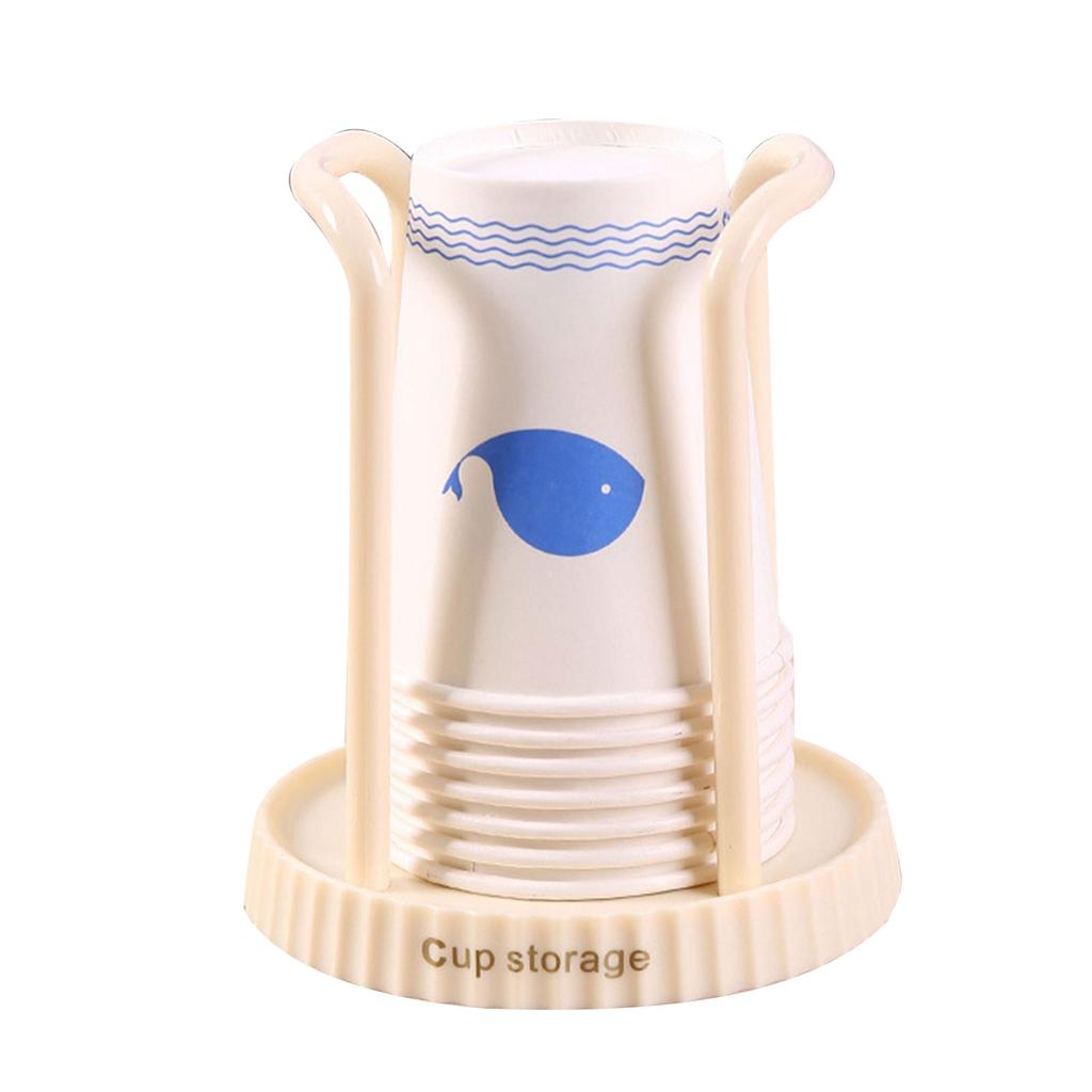 Multipurpose Paper Cup Holder Desktop Disposable Cups Organizer Dispenser Mini Tea Bags Coffee Pods Storage Organizer