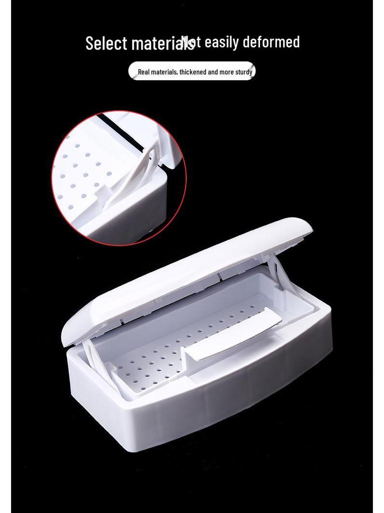 Nail Tool Alcohol Disinfection Box for Beauty and Cleaning
