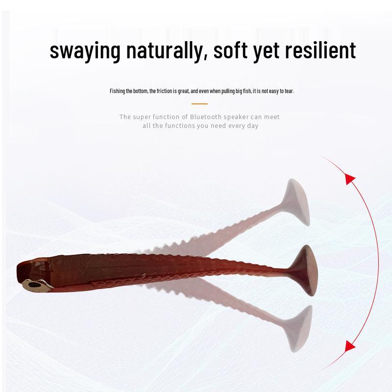 Luminous T-Tail Soft Bait 5cm 1.2g - Bionic Small Fish Lure for Fishing.