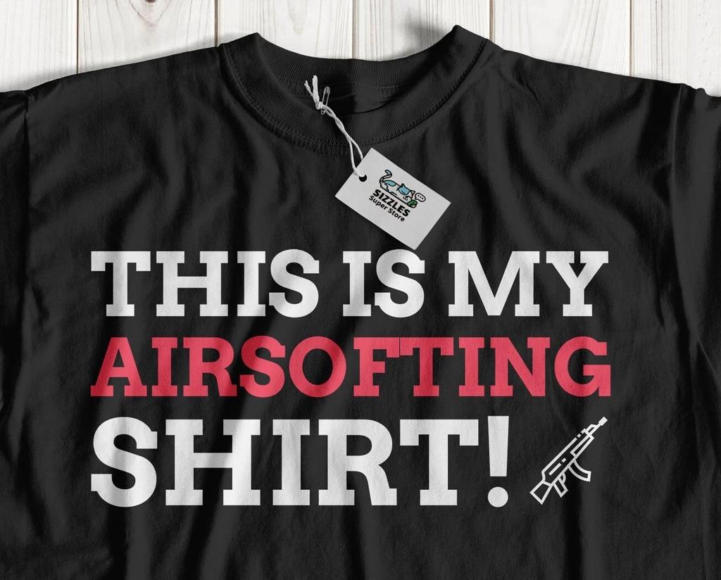 Unisex Funny Airsoft T-Shirt Air Rifle and Airsofter Gifts