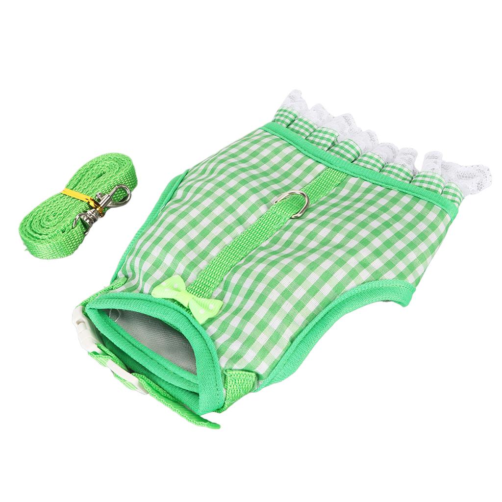 Rabbit Vest Leash Lace Hem Cute Breathable Hook and Loop Design Rabbit Harness Leash for Chinchilla Ferret