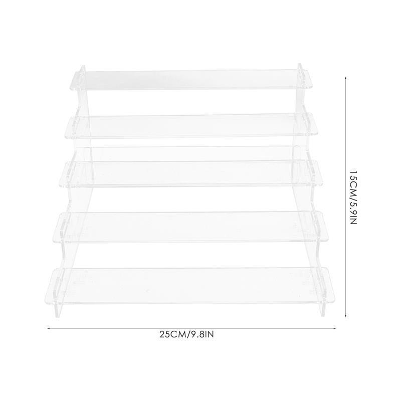 3/5 Layers Acrylic Display Stand Anime Figures Display Rack Cupcake Shelf Desserts Holder Perfume Organizer
