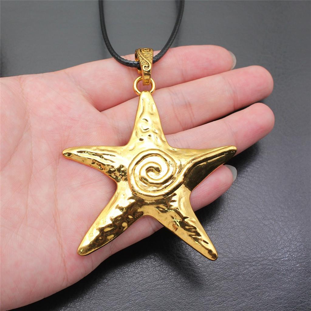 45cm Necklace Leather Chain Big Marine Life Minimalist Jewelry Components QN047
