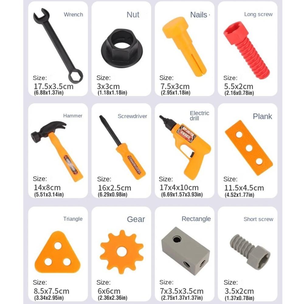 40/56/58Pcs with Screwdrivers Pretend Tools Kit Play Screw Repair Toolbox  for Boys Girls